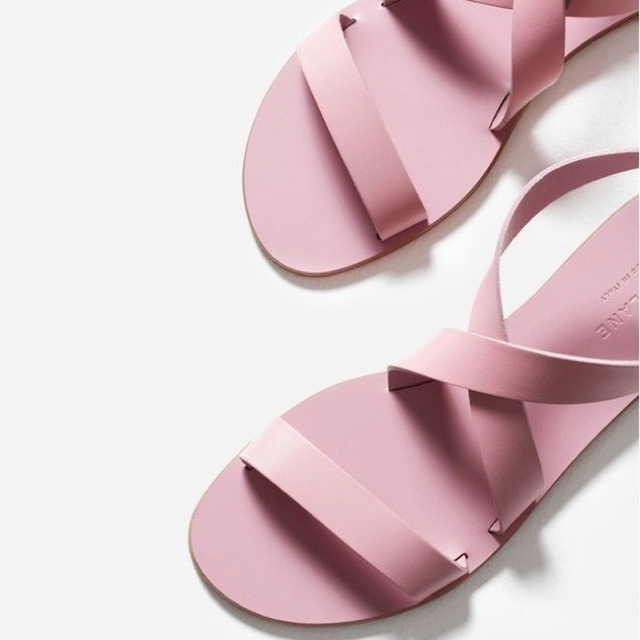 Everlane Italian Made Pink Modern Wrap Leather Sandals - Picture 6 of 15